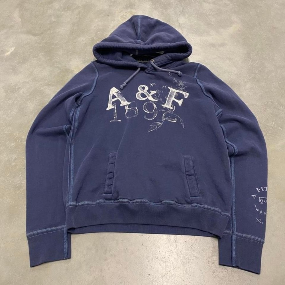 Vintage y2k 90s faded Abercrombie & fitch spellout tribal archaic womens hoodie